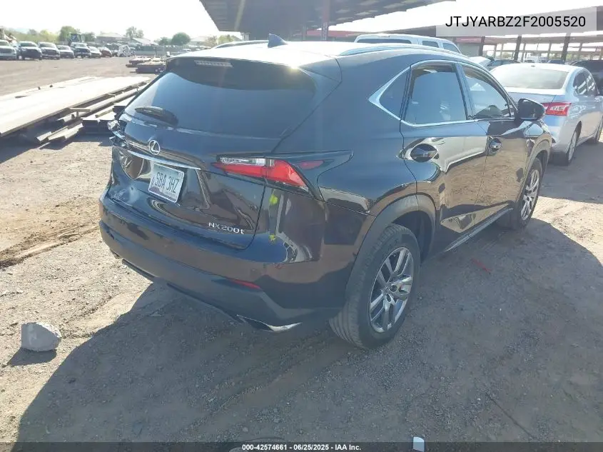 2015 Lexus Nx 200T VIN: JTJYARBZ2F2005520 Lot: 42574661