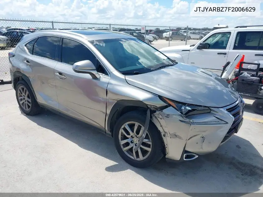 2015 Lexus Nx 200T VIN: JTJYARBZ7F2006629 Lot: 42579631