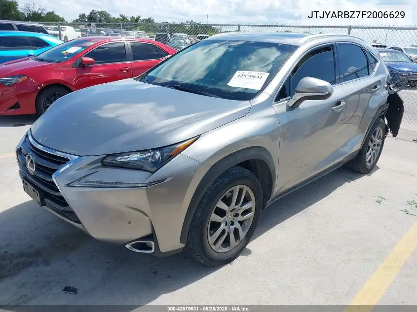 2015 Lexus Nx 200T VIN: JTJYARBZ7F2006629 Lot: 42579631