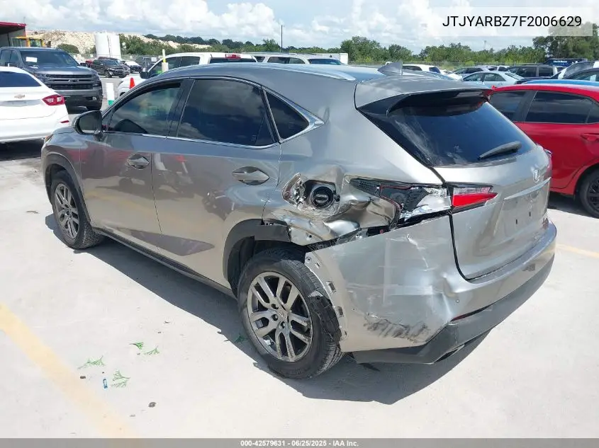 2015 Lexus Nx 200T VIN: JTJYARBZ7F2006629 Lot: 42579631
