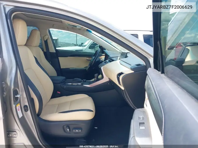 2015 Lexus Nx 200T VIN: JTJYARBZ7F2006629 Lot: 42579631