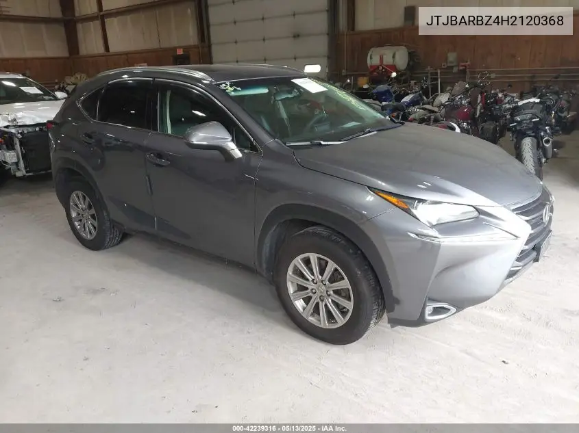 2017 Lexus Nx 200T VIN: JTJBARBZ4H2120368 Lot: 42239316