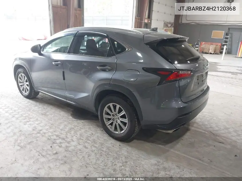 2017 Lexus Nx 200T VIN: JTJBARBZ4H2120368 Lot: 42239316
