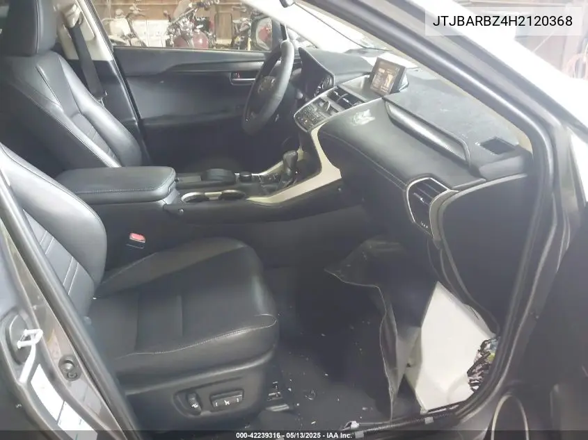 2017 Lexus Nx 200T VIN: JTJBARBZ4H2120368 Lot: 42239316