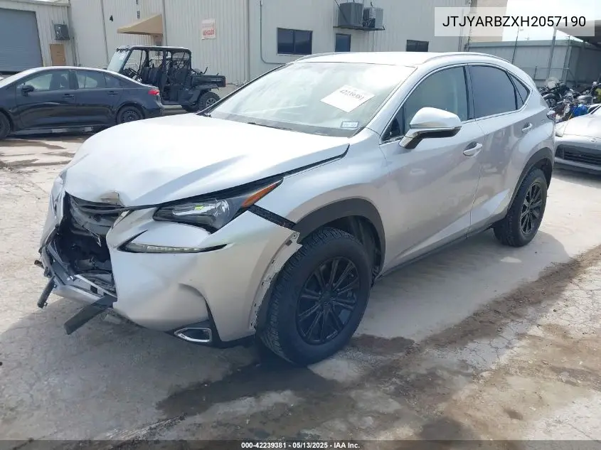 2017 Lexus Nx 200T VIN: JTJYARBZXH2057190 Lot: 42239381