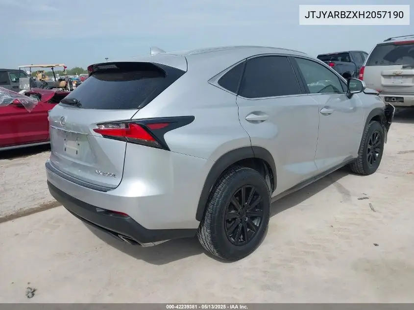 2017 Lexus Nx 200T VIN: JTJYARBZXH2057190 Lot: 42239381