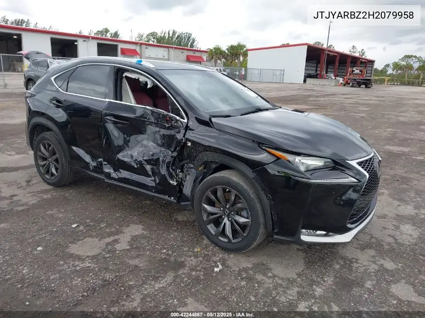 2017 Lexus Nx 200T F Sport VIN: JTJYARBZ2H2079958 Lot: 42244867