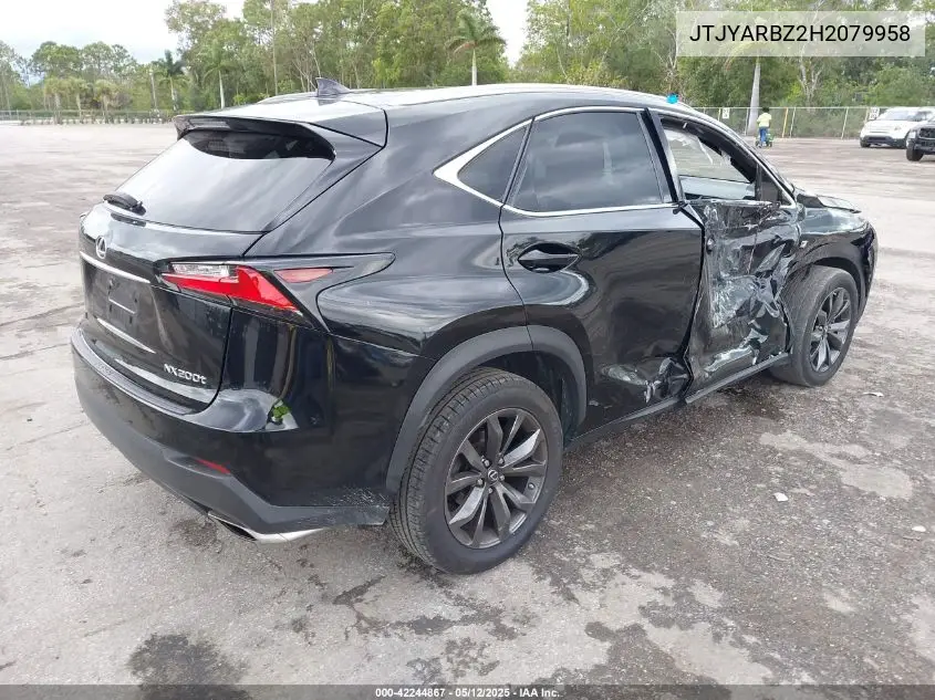 2017 Lexus Nx 200T F Sport VIN: JTJYARBZ2H2079958 Lot: 42244867