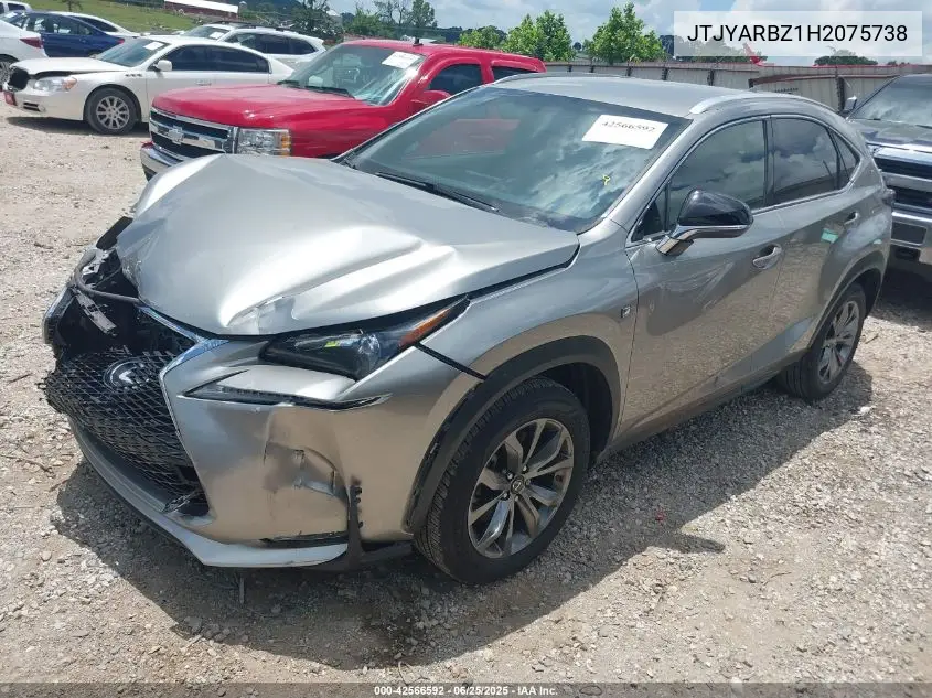 2017 Lexus Nx 200T/Base/F Sport VIN: JTJYARBZ1H2075738 Lot: 42566592
