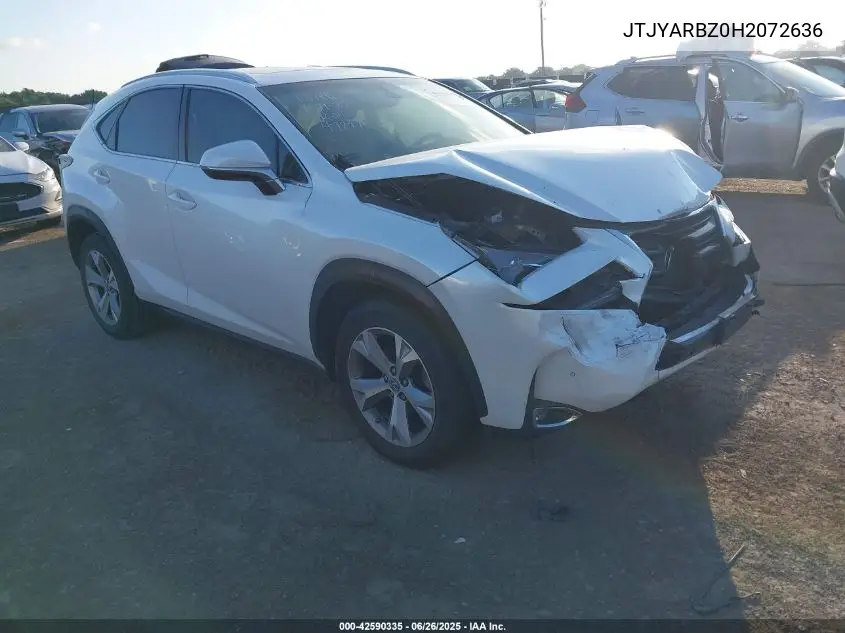 2017 Lexus Nx VIN: JTJYARBZ0H2072636 Lot: 42590335
