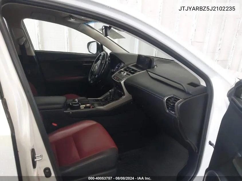 2018 Lexus Nx 300 VIN: JTJYARBZ5J2102235 Lot: 40053757