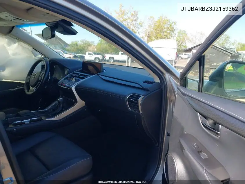 2018 Lexus Nx 300 VIN: JTJBARBZ3J2159362 Lot: 42219866