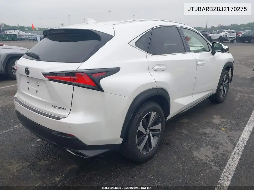 2018 Lexus Nx 300 VIN: JTJBARBZ8J2170275 Lot: 42234330
