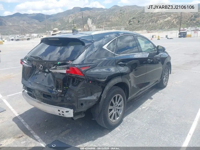2018 Lexus Nx 300 VIN: JTJYARBZ3J2106106 Lot: 42245995