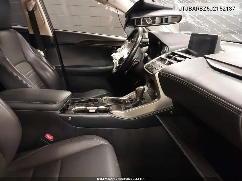2018 Lexus Nx 300 VIN: JTJBARBZ5J2152137 Lot: 42534779