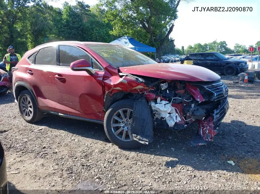 2018 Lexus Nx 300/Base/F Sport VIN: JTJYARBZ2J2090870 Lot: 42544623