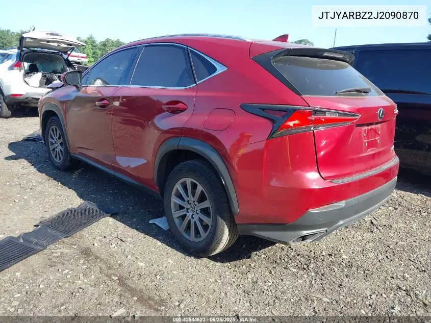 2018 Lexus Nx 300/Base/F Sport VIN: JTJYARBZ2J2090870 Lot: 42544623