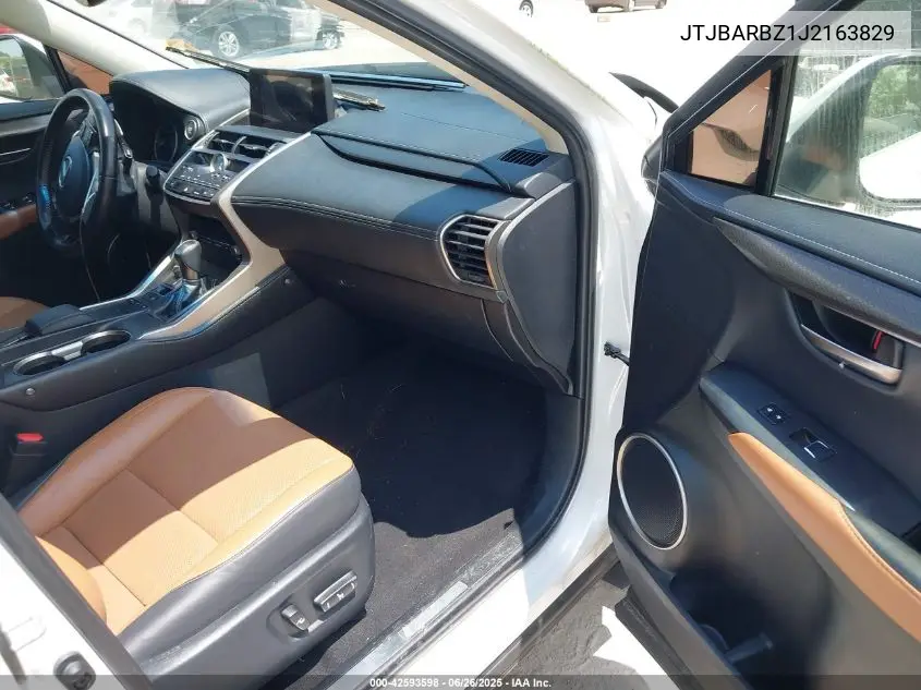 2018 Lexus Nx 300 VIN: JTJBARBZ1J2163829 Lot: 42593598