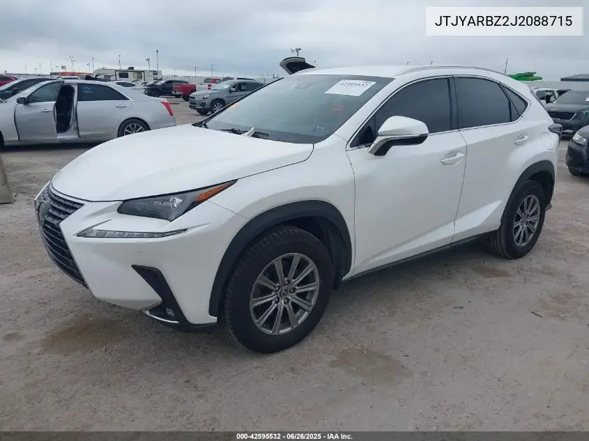 2018 Lexus Nx 300 VIN: JTJYARBZ2J2088715 Lot: 42595532