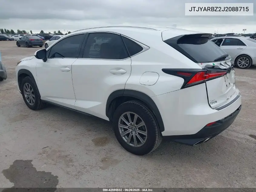 2018 Lexus Nx 300 VIN: JTJYARBZ2J2088715 Lot: 42595532