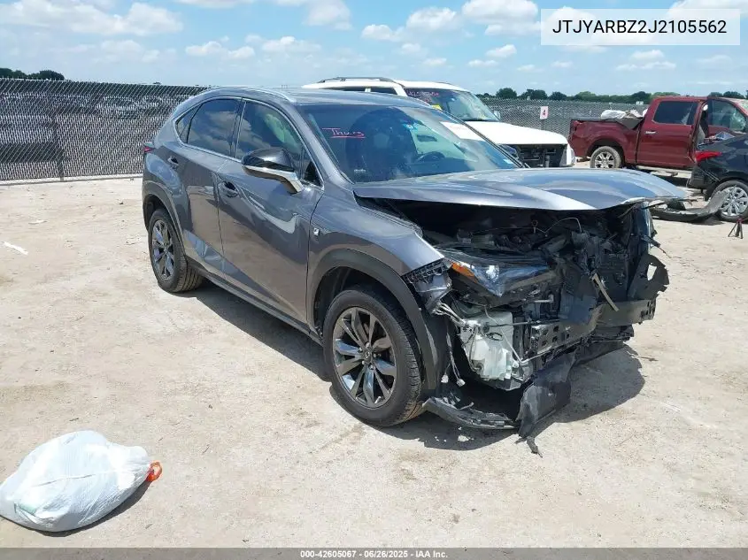 2018 Lexus Nx 300 F Sport VIN: JTJYARBZ2J2105562 Lot: 42605067