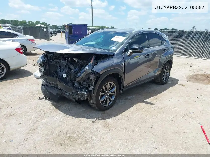 2018 Lexus Nx 300 F Sport VIN: JTJYARBZ2J2105562 Lot: 42605067