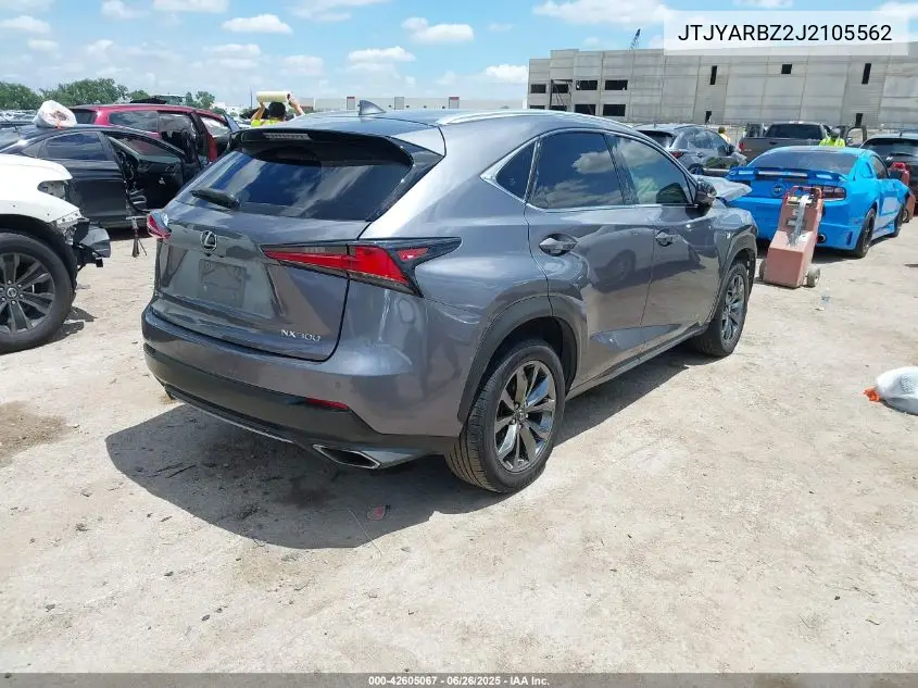 2018 Lexus Nx 300 F Sport VIN: JTJYARBZ2J2105562 Lot: 42605067