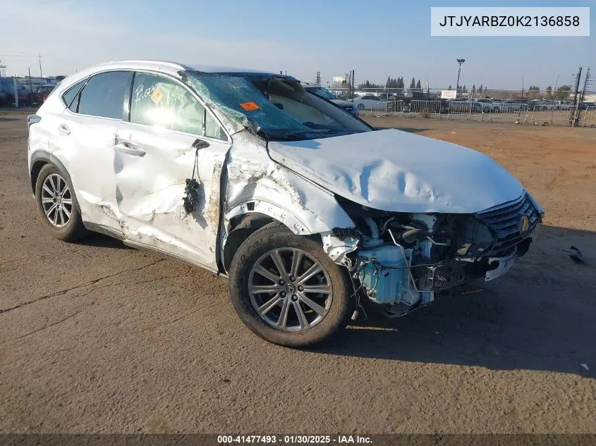 2019 Lexus Nx 300 VIN: JTJYARBZ0K2136858 Lot: 41477493