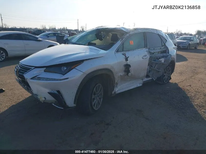 2019 Lexus Nx 300 VIN: JTJYARBZ0K2136858 Lot: 41477493