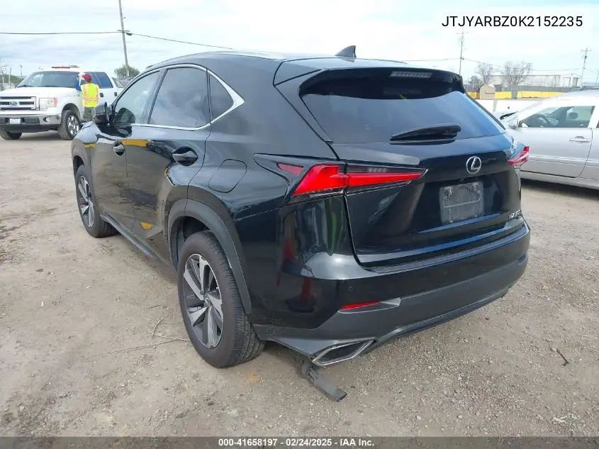 2019 Lexus Nx 300 VIN: JTJYARBZ0K2152235 Lot: 41658197