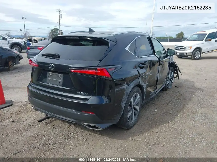 2019 Lexus Nx 300 VIN: JTJYARBZ0K2152235 Lot: 41658197