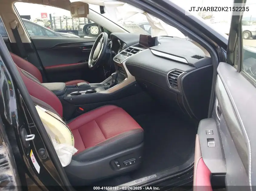 2019 Lexus Nx 300 VIN: JTJYARBZ0K2152235 Lot: 41658197