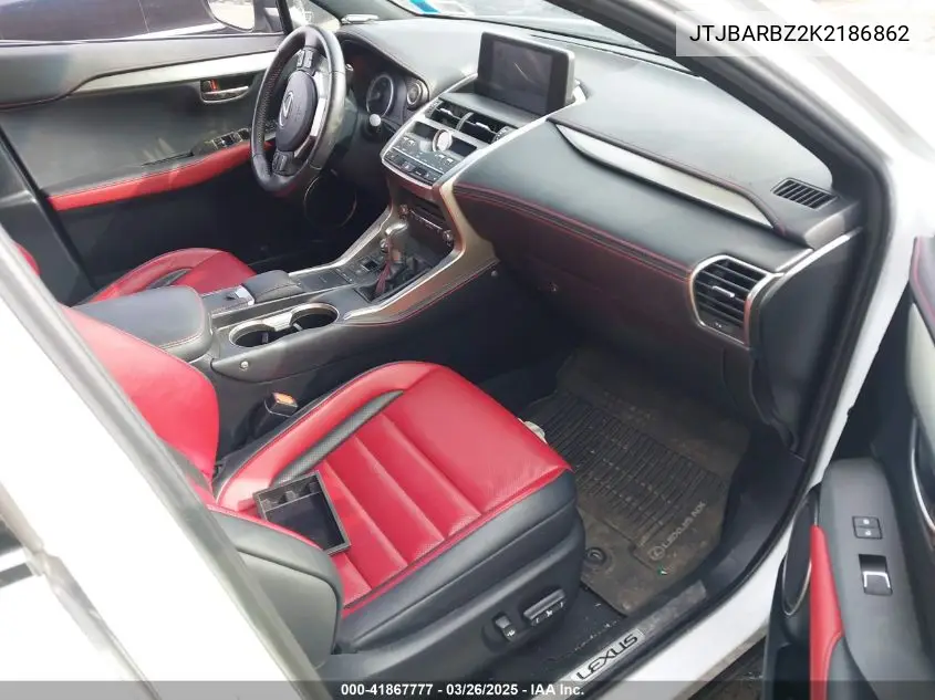 2019 Lexus Nx 300 F Sport VIN: JTJBARBZ2K2186862 Lot: 41867777