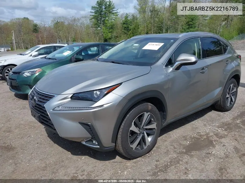2019 Lexus Nx 300 VIN: JTJBARBZ5K2216789 Lot: 42187899