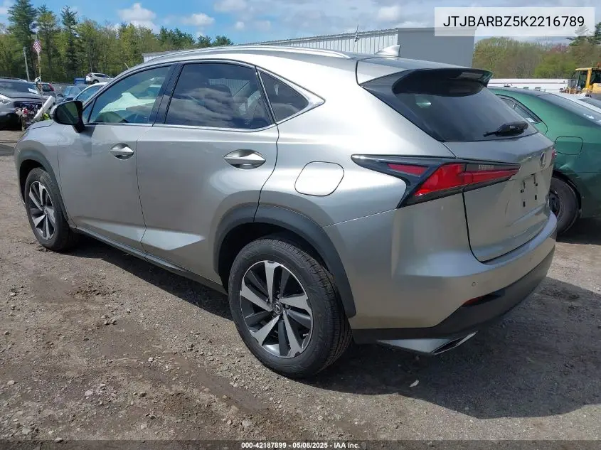 2019 Lexus Nx 300 VIN: JTJBARBZ5K2216789 Lot: 42187899