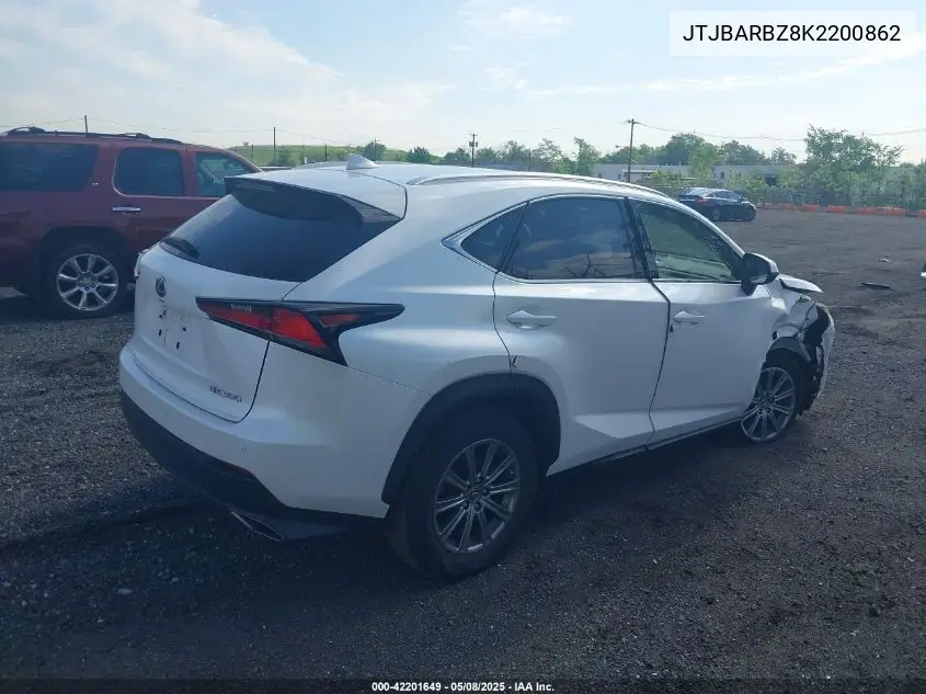 2019 Lexus Nx 300 VIN: JTJBARBZ8K2200862 Lot: 42201649