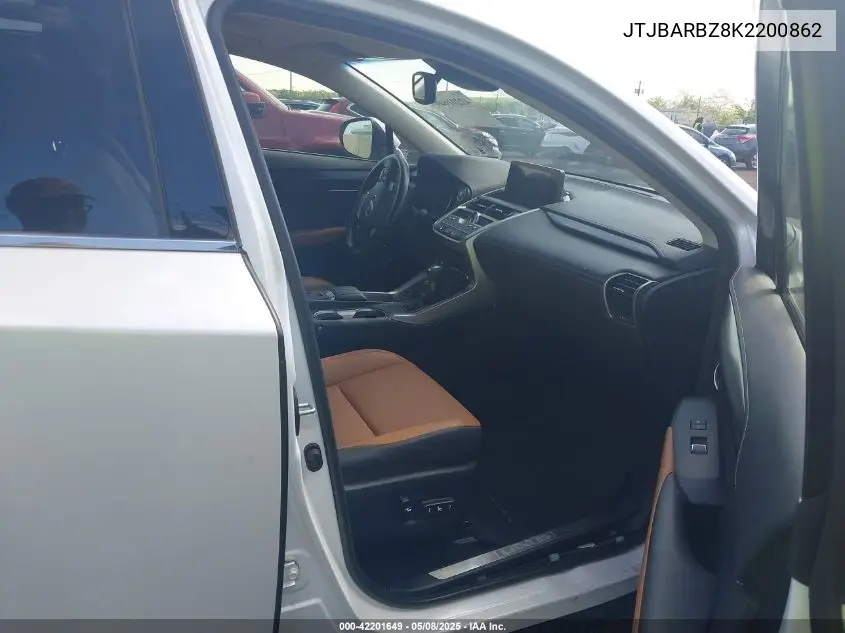 2019 Lexus Nx 300 VIN: JTJBARBZ8K2200862 Lot: 42201649