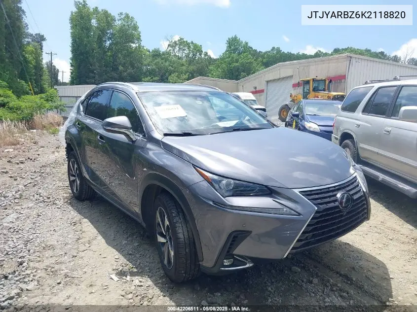 2019 Lexus Nx 300 VIN: JTJYARBZ6K2118820 Lot: 42206511