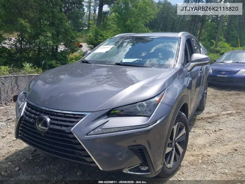 2019 Lexus Nx 300 VIN: JTJYARBZ6K2118820 Lot: 42206511