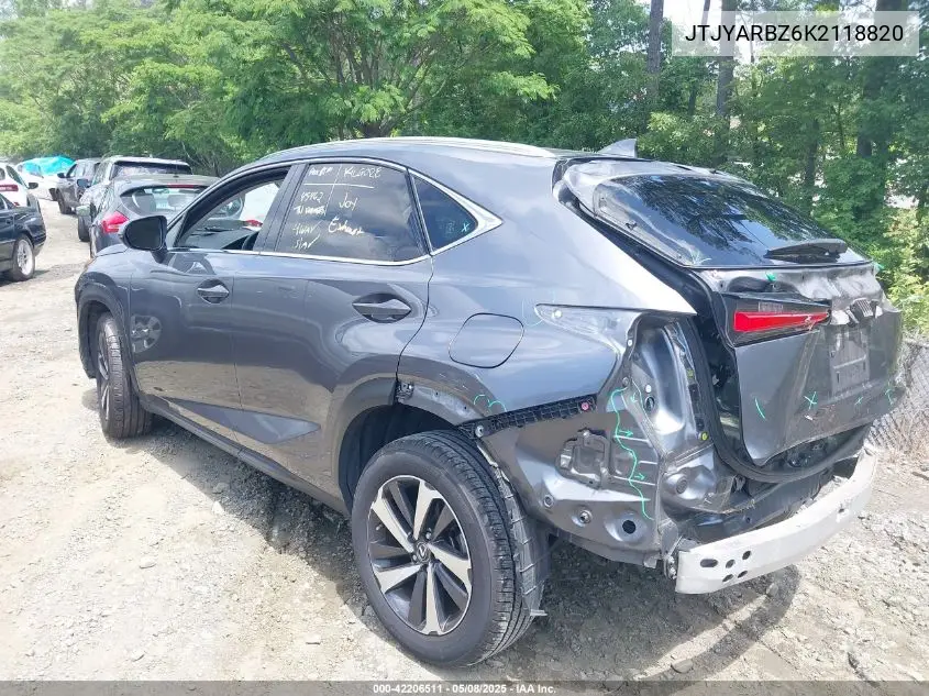 2019 Lexus Nx 300 VIN: JTJYARBZ6K2118820 Lot: 42206511
