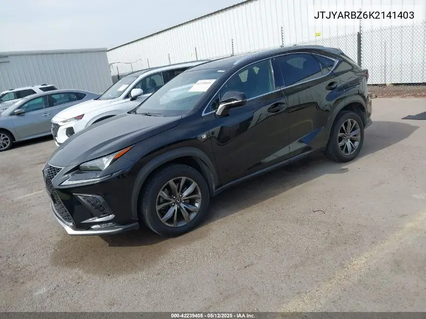 2019 Lexus Nx 300 F Sport VIN: JTJYARBZ6K2141403 Lot: 42239405