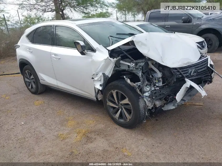 2019 Lexus Nx 300H VIN: JTJBJRBZ2K2105410 Lot: 42244985