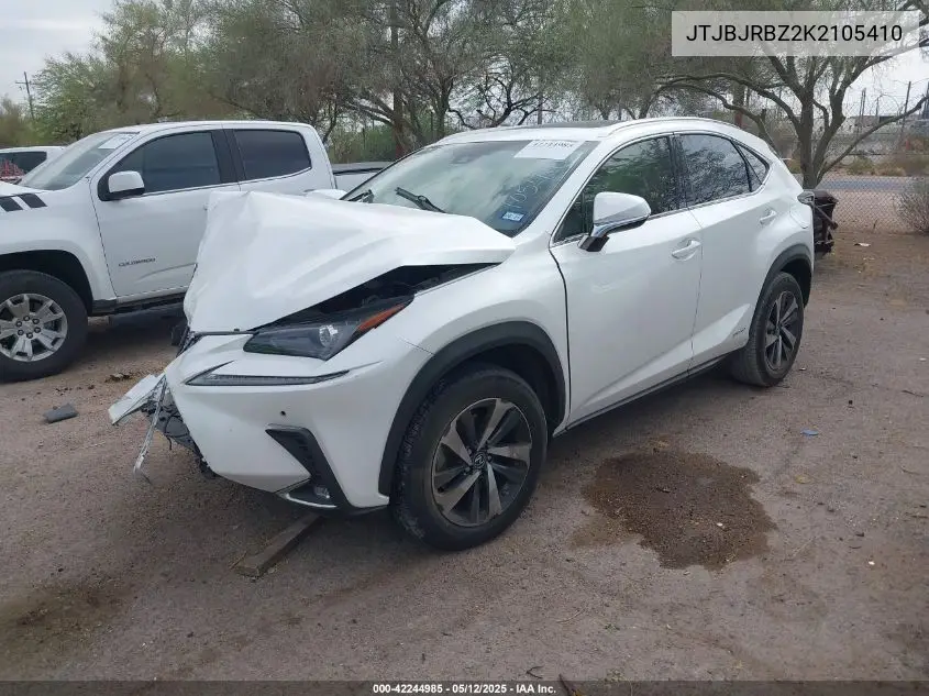 2019 Lexus Nx 300H VIN: JTJBJRBZ2K2105410 Lot: 42244985