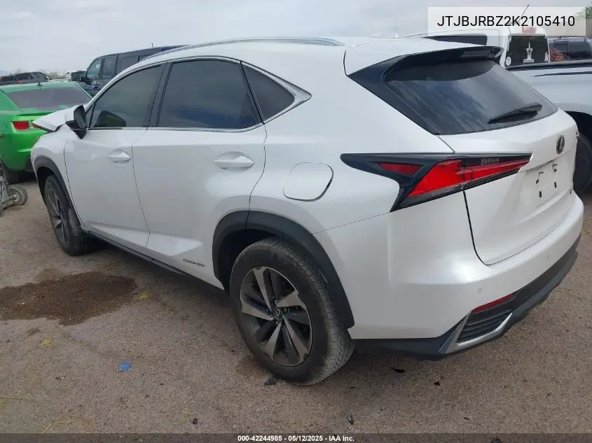 2019 Lexus Nx 300H VIN: JTJBJRBZ2K2105410 Lot: 42244985