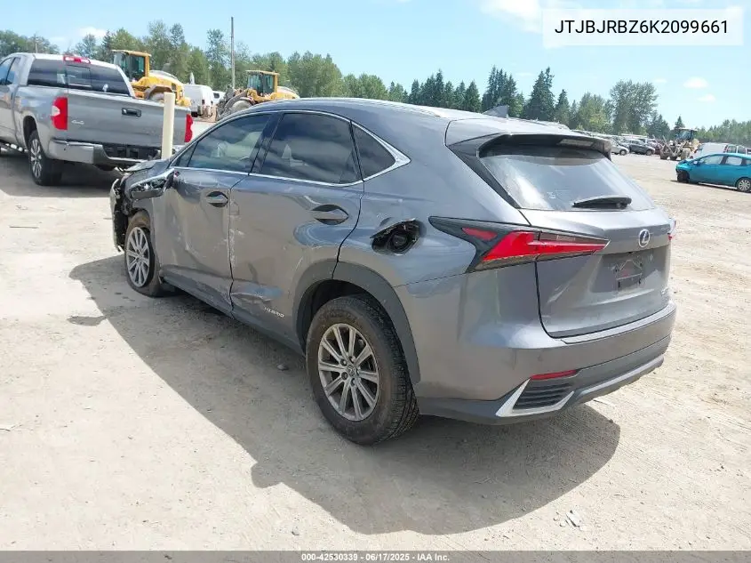 2019 Lexus Nx 300H VIN: JTJBJRBZ6K2099661 Lot: 42530339