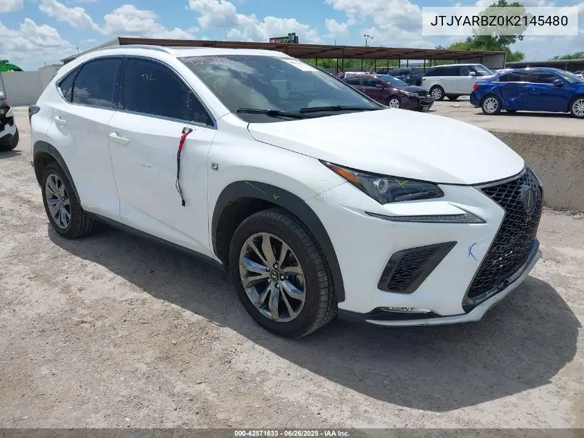 2019 Lexus Nx 300 F Sport VIN: JTJYARBZ0K2145480 Lot: 42571633