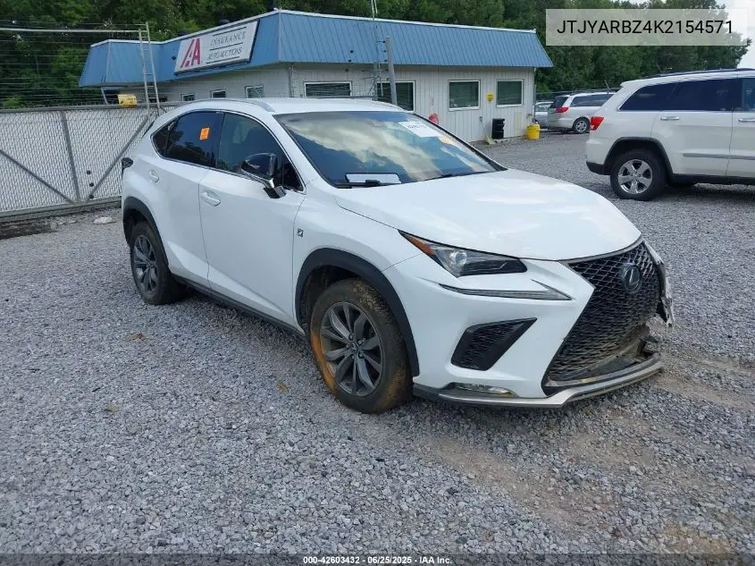 2019 Lexus Nx 300 F Sport VIN: JTJYARBZ4K2154571 Lot: 42603432