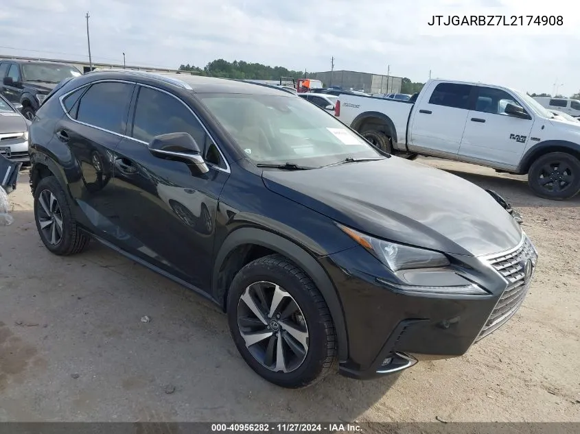 2020 Lexus Nx 300 VIN: JTJGARBZ7L2174908 Lot: 40956282