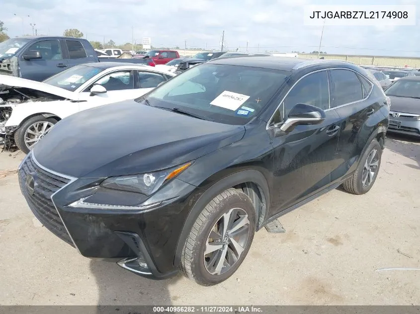 2020 Lexus Nx 300 VIN: JTJGARBZ7L2174908 Lot: 40956282