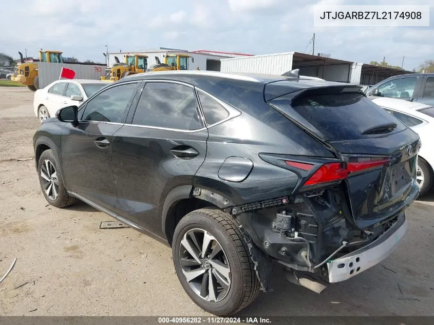 2020 Lexus Nx 300 VIN: JTJGARBZ7L2174908 Lot: 40956282
